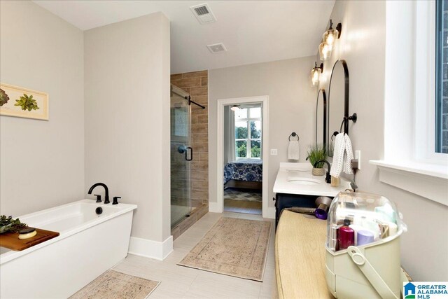 4549 Brexton St, Trussville, AL 35173 - full bath with a bath, a stall shower, and vanity