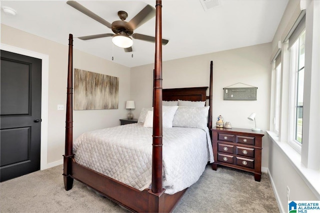 4549 Brexton St, Trussville, AL 35173 - carpeted bedroom featuring multiple windows and ceiling fan