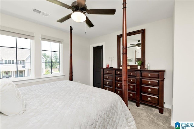 4549 Brexton St, Trussville, AL 35173 - bedroom with light colored carpet and a ceiling fan