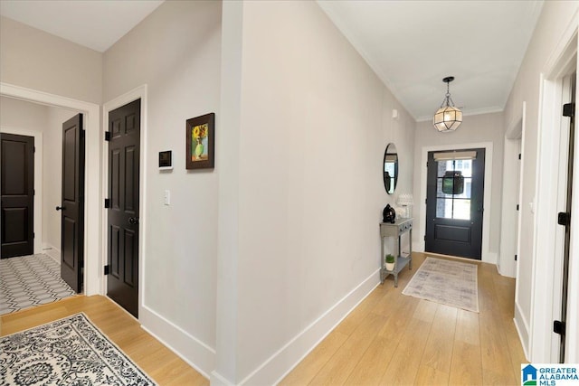 4549 Brexton St, Trussville, AL 35173 - entryway with light wood-style flooring and baseboards