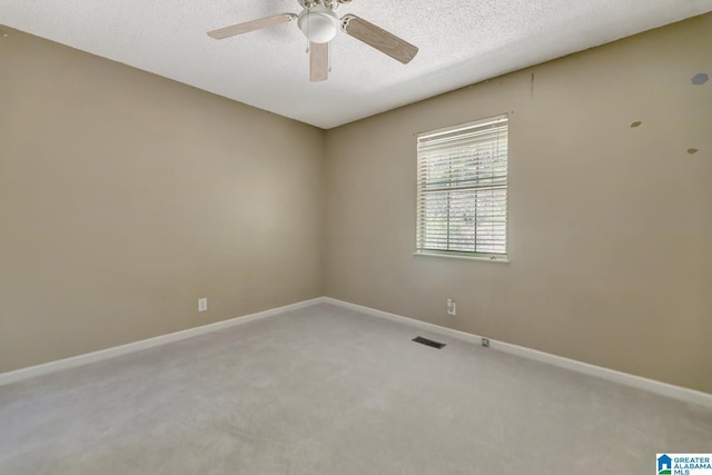 7839 Old Bradford Rd, Pinson, AL 35126 - carpeted spare room featuring a ceiling fan and a textured ceiling
