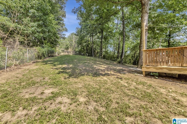 7839 Old Bradford Rd, Pinson, AL 35126 - view of yard featuring a wooden deck