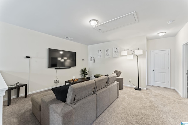 189 Ridgeline Dr, Chelsea, AL 35043 - carpeted living room featuring attic access and baseboards