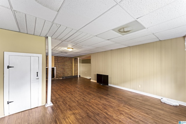 540 Harlem Ave, Hueytown, AL 35023 - below grade area featuring wood finished floors and a paneled ceiling