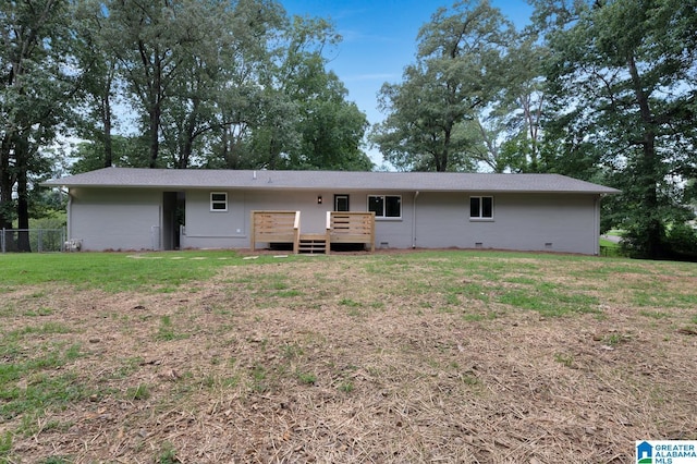 7174 Rowan Rd, Leeds, AL 35094 - rear view of property featuring a wooden deck