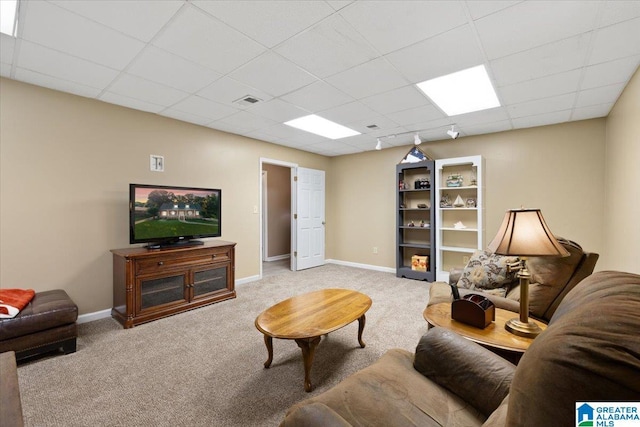 315 Roundabout Dr, Trussville, AL 35173 - carpeted living area featuring a drop ceiling