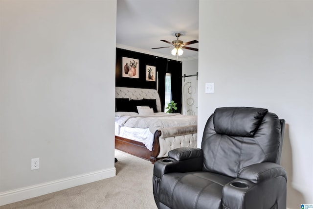 22489 Iron Masters Loop, Mccalla, AL 35111 - carpeted bedroom featuring crown molding and a ceiling fan