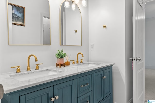 3037 Twelve Stones Rd SE, Owens Cross Roads, AL 35763 - full bath with double vanity and baseboards