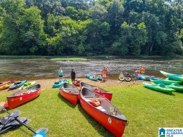 3037 Twelve Stones Rd SE, Owens Cross Roads, AL 35763 - view of grassy yard with a forest view and a water view
