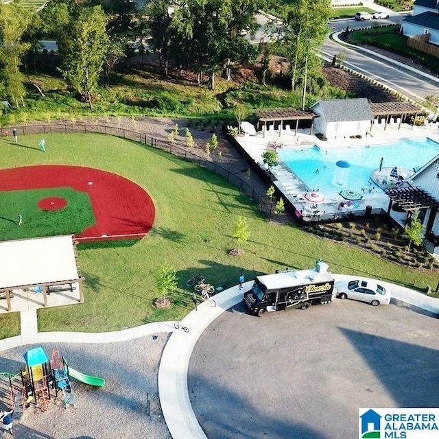 5181 Cruise St, Trussville, AL 35173 - bird's eye view of a pool