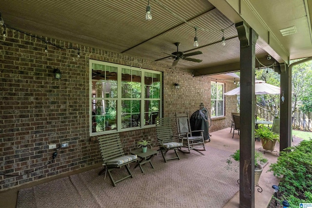 163 River Valley Rd, Helena, AL 35080 - view of patio / terrace featuring ceiling fan