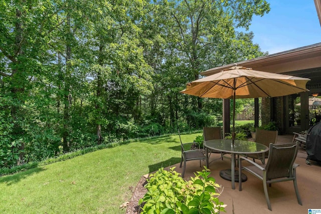 163 River Valley Rd, Helena, AL 35080 - view of grassy yard featuring a patio and outdoor dining area