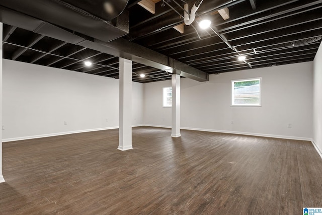 4533 Oak Dr, Pinson, AL 35126 - basement with wood finished floors and baseboards