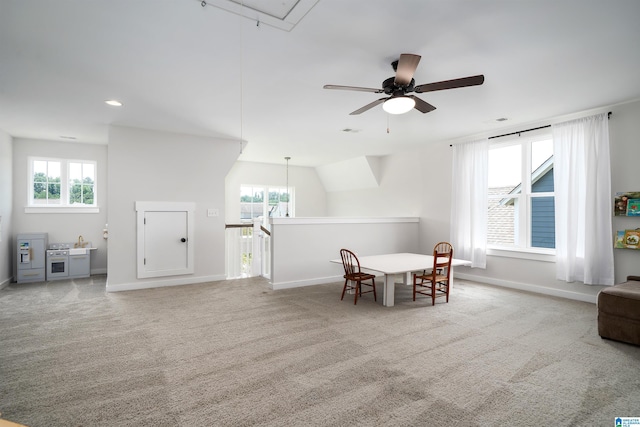 4945 Natalie Way, Trussville, AL 35173 - dining room with attic access, healthy amount of natural light, carpet flooring, and recessed lighting