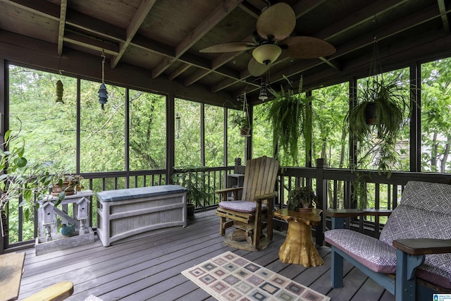 116 Twin Lakes Rd, Trussville, AL 35173 - sunroom with a ceiling fan and plenty of natural light