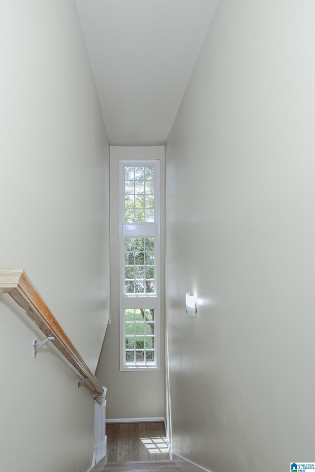 1186 Inverness Cove Way, Hoover, AL 35242 - staircase with wood finished floors and baseboards