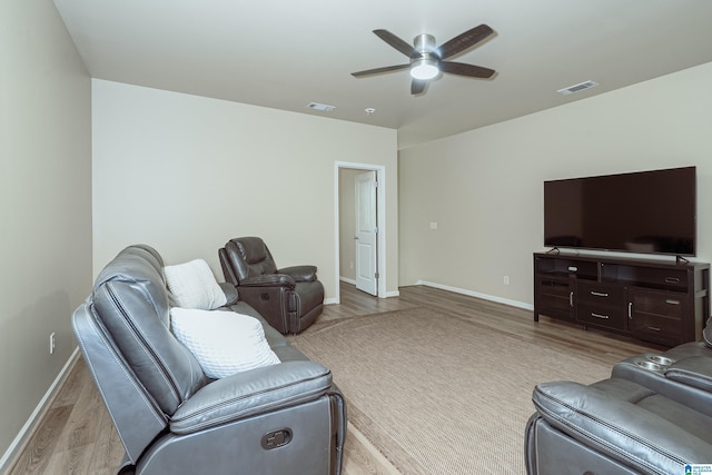 1186 Inverness Cove Way, Hoover, AL 35242 - living room featuring wood finished floors and a ceiling fan