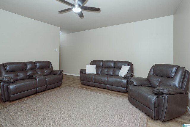 1186 Inverness Cove Way, Hoover, AL 35242 - living area featuring a ceiling fan and light wood finished floors