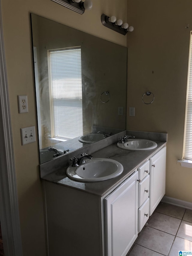 155 Highview Cv, Pelham, AL 35124 - bathroom featuring double vanity and tile patterned flooring