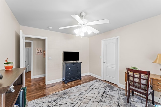 417 Rock View Trl, Maylene, AL 35114 - office space featuring wood finished floors and ceiling fan