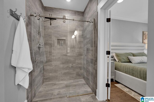 7808 Jayden Dr, Trussville, AL 35173 - ensuite bathroom with a shower stall and crown molding
