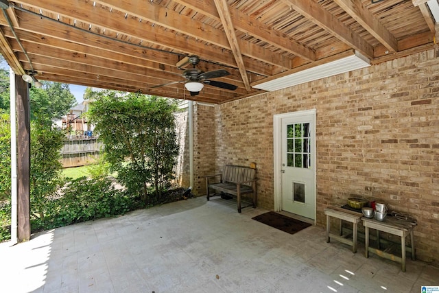 3168 Cahaba Park Dr, Trussville, AL 35173 - view of patio featuring a ceiling fan