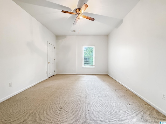 4205 Waterford Ln, Trussville, AL 35173 - spare room with light colored carpet and ceiling fan