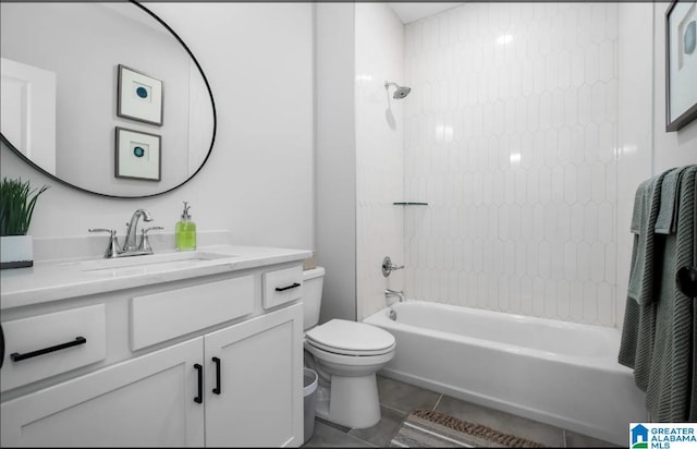 500 Simms Lndg, Pelham, AL 35124 - bathroom with vanity, tile patterned floors, and bathtub / shower combination