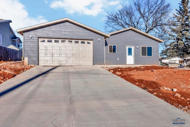 ranch-style house with a garage