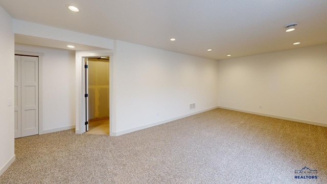 view of carpeted spare room