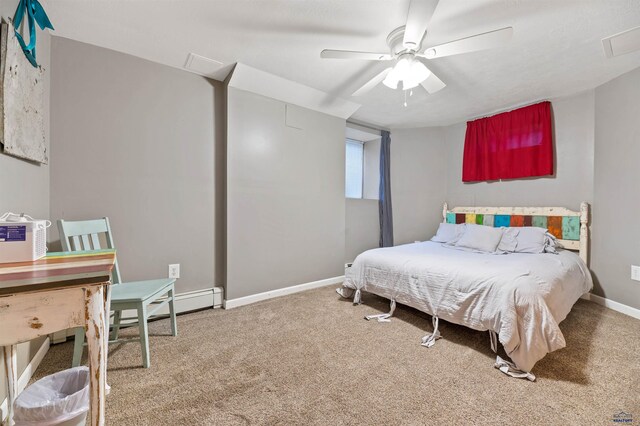 735 8th, Spearfish, SD 57783 - bedroom featuring carpet flooring and ceiling fan