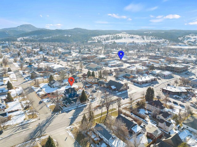735 8th, Spearfish, SD 57783 - bird's eye view featuring a mountain view