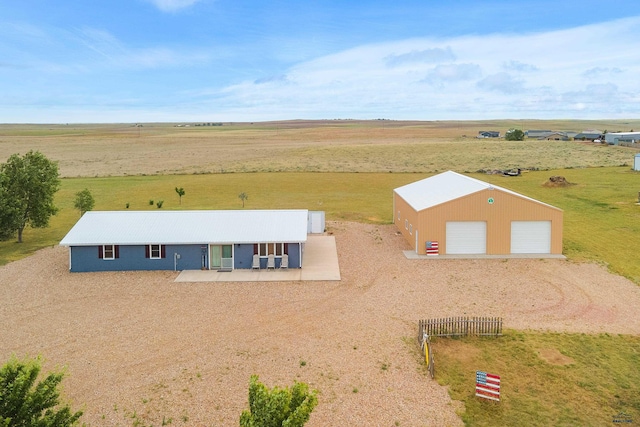 aerial view featuring a rural view