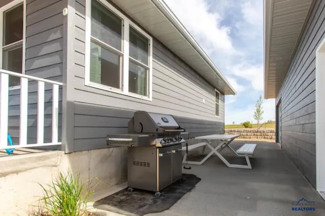 view of patio with grilling area