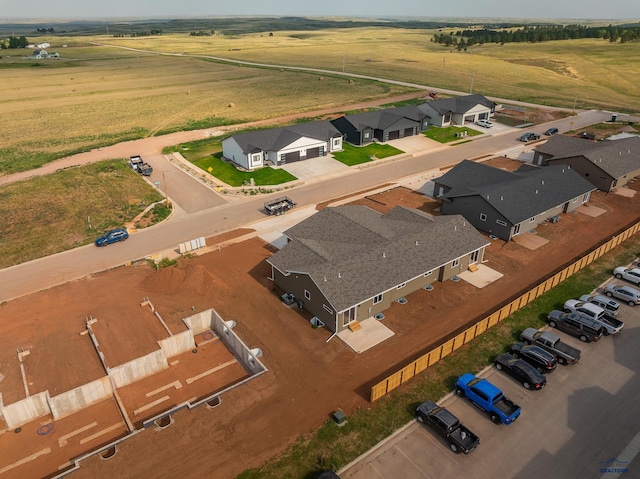 drone / aerial view with a rural view