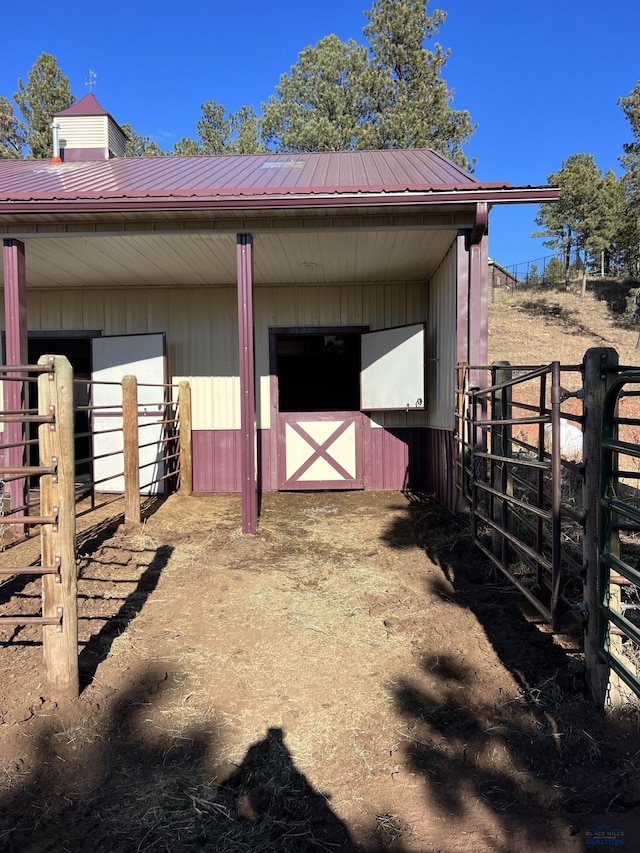 view of horse barn