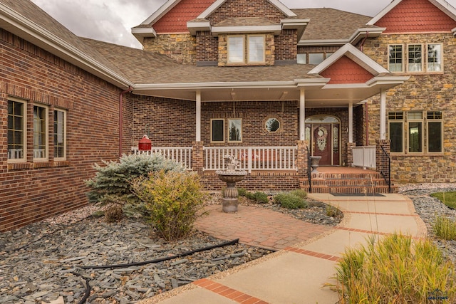 view of front of house featuring a porch