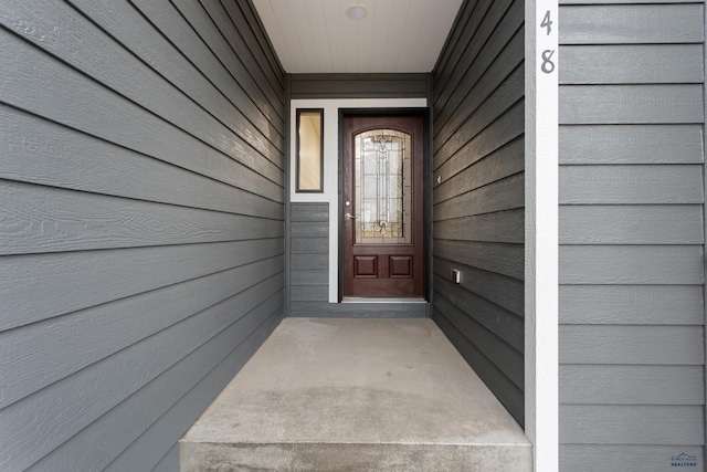 view of doorway to property