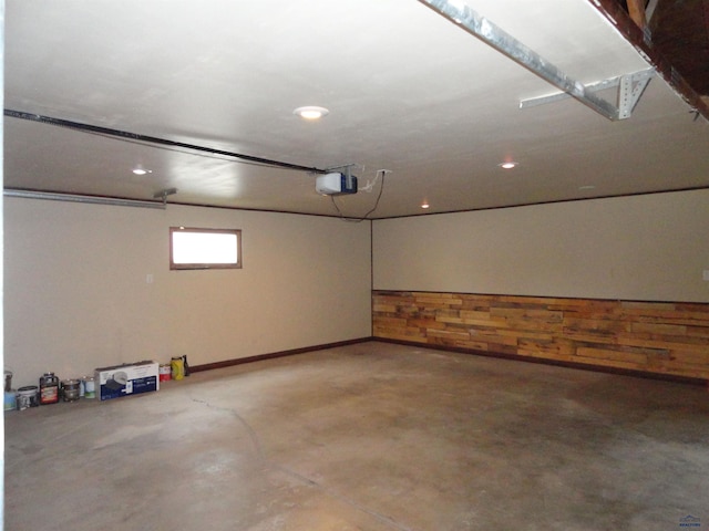 garage featuring a garage door opener