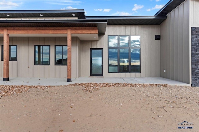 rear view of property with a patio area