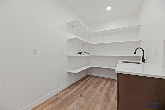 pantry with a sink