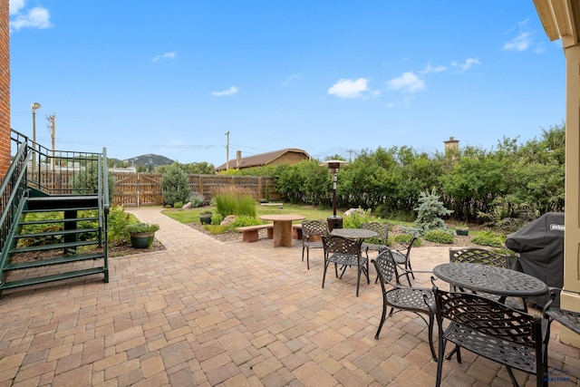 view of patio / terrace with area for grilling