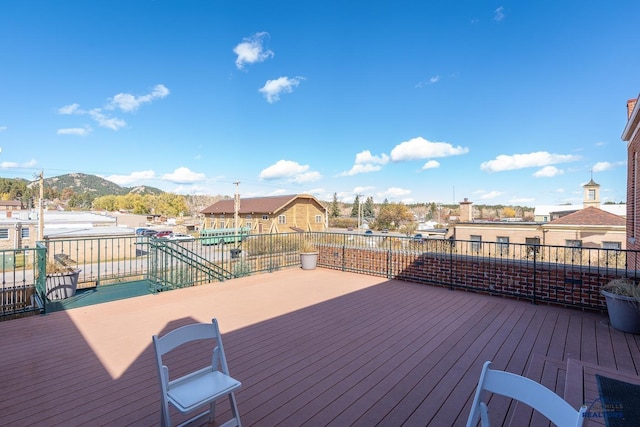 619 Mt Rushmore Rd, Custer, SD 57730 - wooden terrace featuring a mountain view