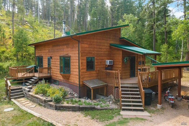 view of front of home featuring a deck