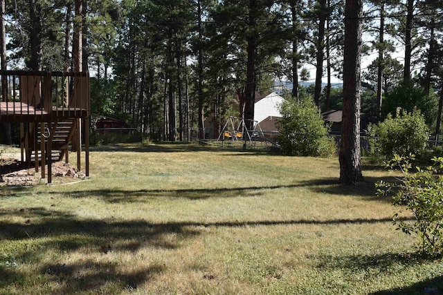 view of yard featuring a playground