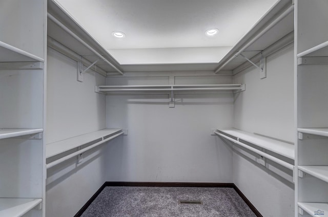 spacious closet featuring carpet