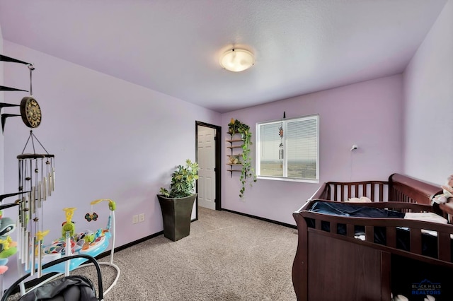 view of carpeted bedroom