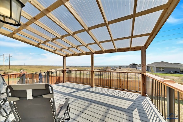 deck with a pergola