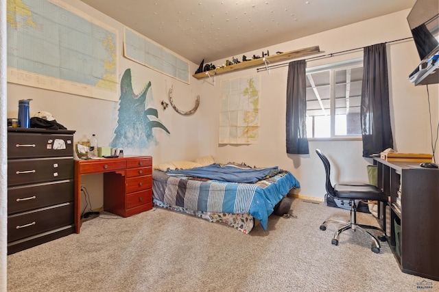 bedroom featuring carpet