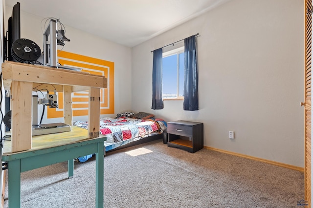 view of carpeted bedroom